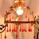 Red Glass Chandelier Drop Ornaments - Christmas Tree Ornaments - Set of 20